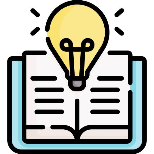icon of a book and lightbulb